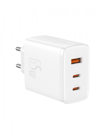 Сетевое зарядное устройство OS-Baseus Cube Pro Fast Charger 2C+U 65W EU Белый (P10152301213-00)