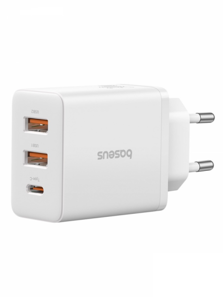 Сетевое зарядное устройство OS-Baseus Cube Fast Charger 2U+C 30W EU Белый (P10111402213-00) 