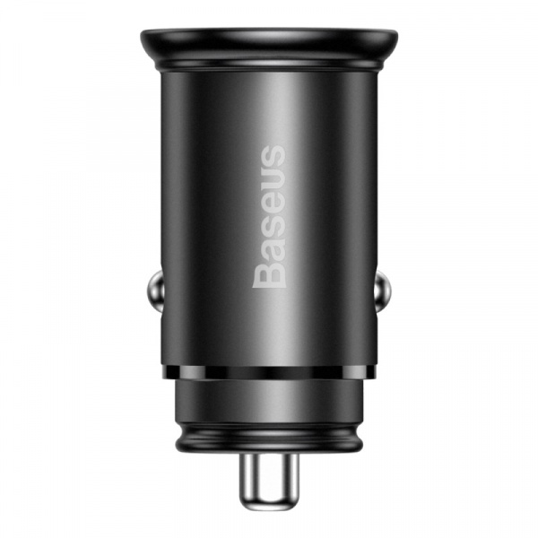 Автомобильное зарядное устройство Baseus  Circular metal A+C 30W PPS Car Charger  Чёрный (CCALL-BS01)