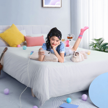 Кабель Baseus Explorer Series Fast Charging Cable with Smart Temperature Control USB - Apple Lightning 2.4A 1m (CATS010002) Белый