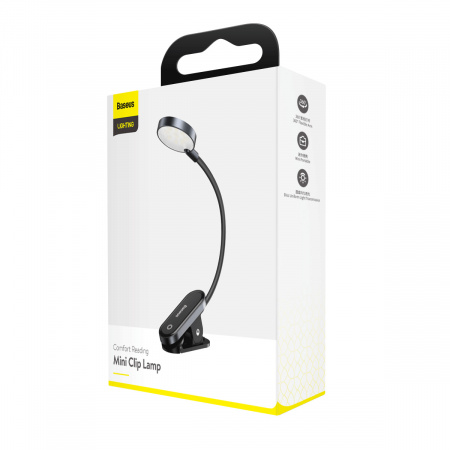 Лампа на прищепке Baseus Comfort Reading Mini Clip Lamp Темно-серый (DGRAD-0G)