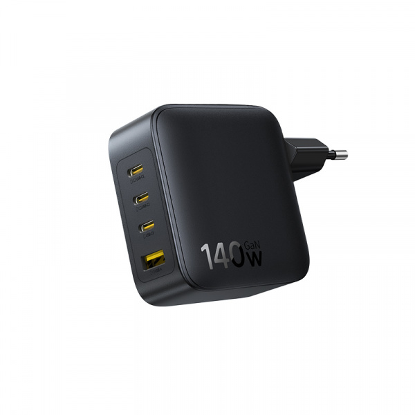 Сетевое зарядное  устройство Baseus EnerFill FH11 GaN Fast Charger 3C+U 140W EU Чёрный (E0121J00) 