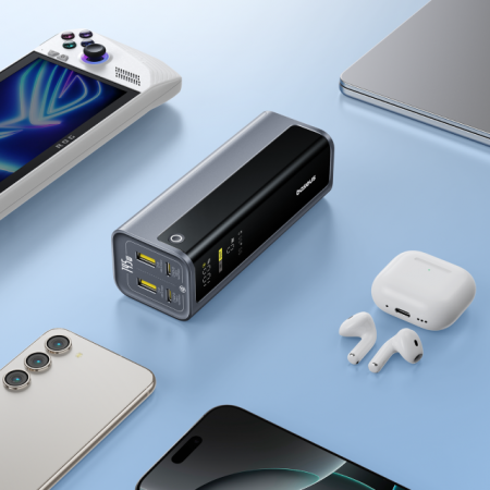 Повербанк Baseus EnerGeek GP12 Fast Charging with Digital Display 20800mAh 145W Серый (в комплекте кабель Type-C - Type-C 1м 100W) (P10082109813-00)