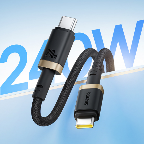 Кабель Baseus Dura Fast Charging Data Cable USB-C - USB-C 240W 1м Чёрный (P10377803U03-00)