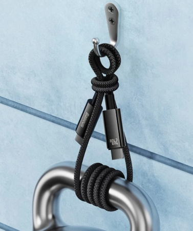 Кабель Baseus Tungsten Gold Fast Charging Data Cable Type-C - Type-C 240W 1м Черный CAWJ040001