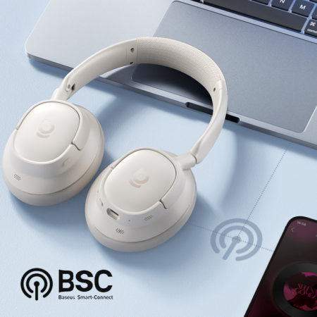 Беспроводные наушники Baseus Bass BH1 NC Wireless Noise Cancelling Headphones Чёрный (A0203703)