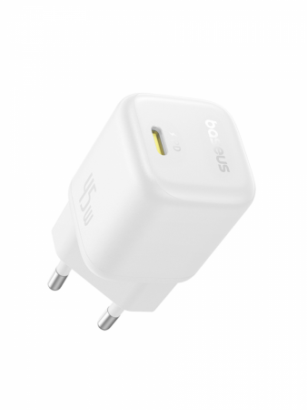 Сетевое зарядное устройство OS-Baseus PicoGo GaN Fast Charger 1C 45W EU Белый (P10176800213-00)
