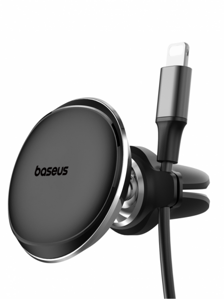 Автомобильный магнитный держатель OS-Baseus Magnetic Car Mount Phone Holder with Cable Clip Air Vent Version Чёрный (C40141201113-00)