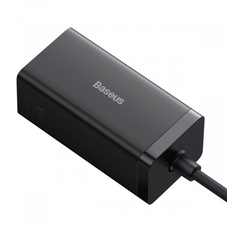 Сетевое зарядное устройство Baseus GaN5 Pro Desktop Fast Charger 1U+2C+HDMI 67W with 1.5m power cord EU с кабелем Type-C - Type-C 100W (20V/5A) 1m (CCGP110201) Черное