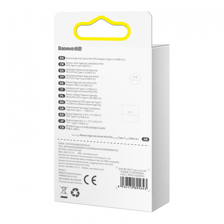 Адаптер-переходник Baseus Ingenuity Series Mini OTG Adaptor Type-C - USB-A 3.1 Черный (ZJJQ000001)
