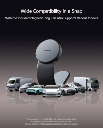 Автомобильный магнитный держатель Baseus PrimeTrip C02 Magnetic Car Mount (Android Version) Stick-on Type (C40169005113-00) Чёрный 