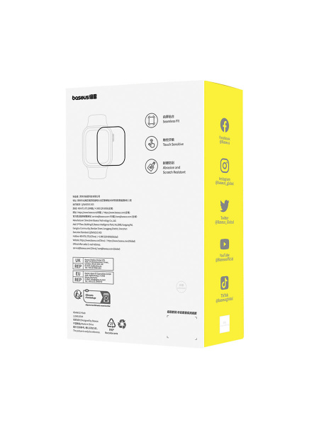 Защитная плёнка-стекло Baseus NanoCrystal Full Coverage Curved ScreenCrystal Tempered Glass Screen Protector 41мм для AP Watch 7/8/9 (P6001510C201-02)