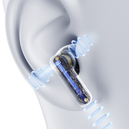 Беспроводные наушники Baseus Bass BS1 NC Semi-in-Ear True Wireless Earbuds Белый (A0010103)