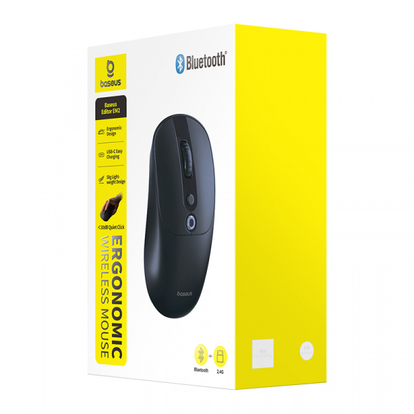 Беспроводная мышь Baseus Editor EM2 Ergonomic Wireless Mouse Чёрный (B0203501)