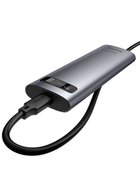 SSD Бокс Baseus FlyJoy Series SSD Enclosure(M.2 NVMe and SATA) Серый (B00760600811-02)