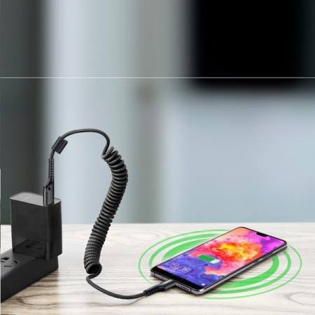 Кабель Baseus Fish-eye Spring Data Cable USB для Type-C 2A 1 метр (CATSR-01)