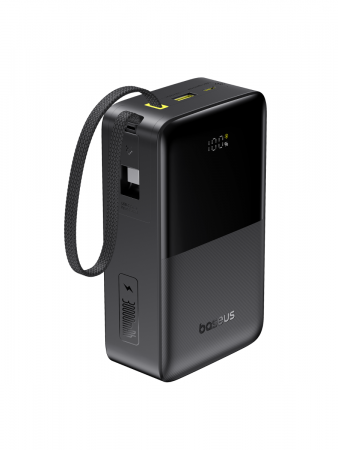Повербанк Baseus EnerFill FC51 Bipow 2 Pro Digital Display с встроенным кабелем 30000mAh 22.5W Чёрный (E0028100)