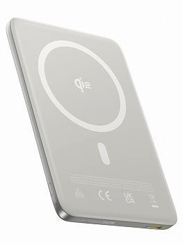 Повербанк Baseus PicoGo AM41 Ultra-Slim Qi2 Magnetic 10000mAh 27W Серый (в комплекте USB-C - USB-C кабель 30см) (E0027203)