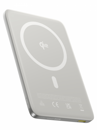 Повербанк Baseus PicoGo AM41 Ultra-Slim Qi2 Magnetic 10000mAh 27W Серый (в комплекте USB-C - USB-C кабель 30см) (E0027203)