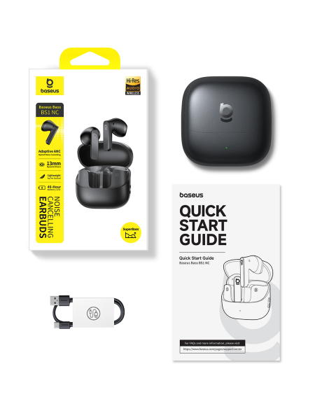 Беспроводные наушники Baseus Bass BS2 Lite True Wireless Earbuds Чёрный (A0010A02)