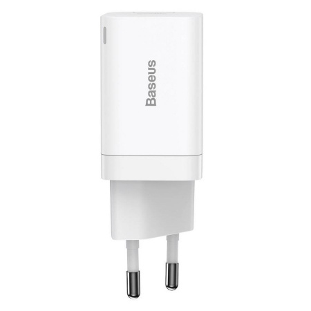 Сетевое зарядное устройство Baseus Super Si Pro Quick Charger C+U 30W EU (PD, QC) Белое (CCSUPP-E02) Сетевое зарядное устройство Baseus Super Si Pro Quick Charger C+U 30W EU (PD, QC) Белое (CCSUPP-E02)