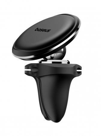 Автомобильный магнитный держатель OS-Baseus Magnetic Car Mount Phone Holder with Cable Clip Air Vent Version Чёрный (C40141201113-00)