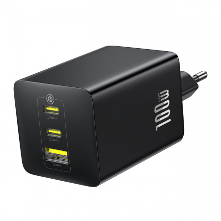 Сетевое зарядное устройство Baseus EnerFill FE11 Fast Charger 2C+U 100W EU Чёрный (P10182102123-00)