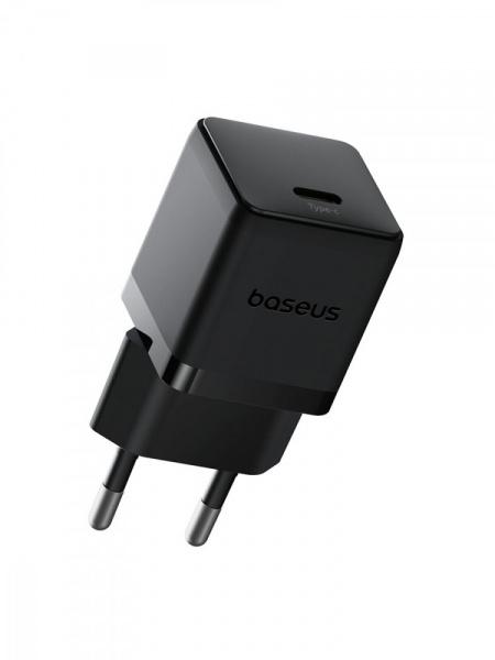 Сетевое зарядное устройство Baseus Palm Fast Charger 1C 20W EU Чёрный (с кабелем USB-C - USB-C 60W (20V/3A) 1м) (P10111602113-01)