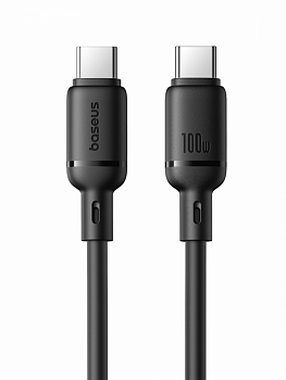 Кабель OS-Baseus Silky Series Fast Charging Cable Type-C - Type-C 100W 1м Чёрный (P10377704113-00)