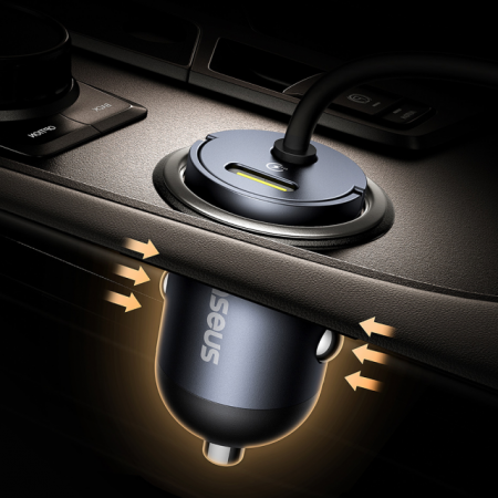 Автомобильное зарядное устройство Baseus Tiny Star Mini Car Charger Type-C + Lightning 30W (C00035001121-01) Чёрное Автомобильное зарядное устройство Baseus Tiny Star Mini Car Charger Type-C + Lightning 30W (C00035001121-01) Чёрное