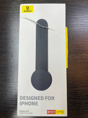 УЦЕНКА Магнитный автомобильный держатель Baseus C02 Magnetic Phone Holder Черный (SUCC000201) Повреждена упаковка