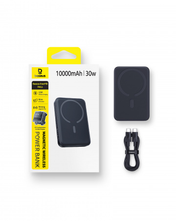 Повербанк Baseus EnerFill FM11 Magnetic 10000mAh 30W Чёрный (в комплетке USB-C - USB-C кабель 30см) (E0028702)