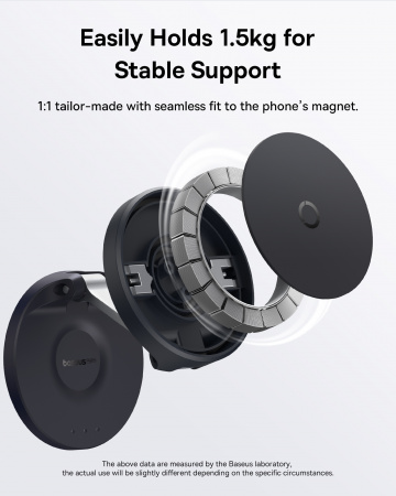 Держатель для телефона магнитный самоклеющийся Baseus MagPro Magnetic черный (B10564101121-00)