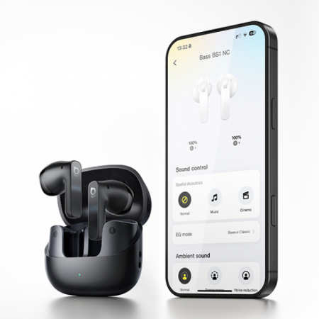 Беспроводные наушники Baseus Bass BS1 NC Semi-in-Ear True Wireless Earbuds Белый (A0010103)