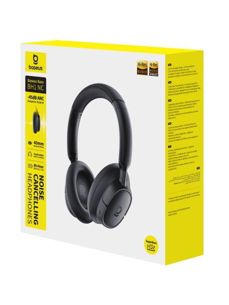 Беспроводные наушники Baseus Bass BH1 NC Wireless Noise Cancelling Headphones Чёрный (A0203703)