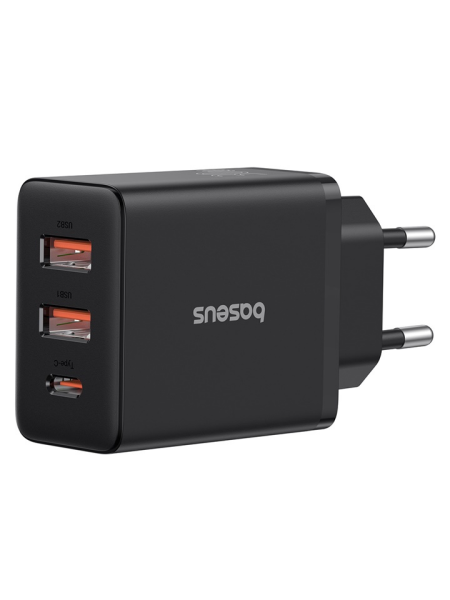 Сетевое зарядное устройство OS-Baseus Cube Fast Charger 2U+C 30W EU Чёрный (P10111402113-00)