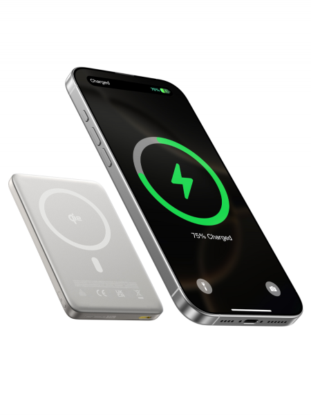 Повербанк Baseus PicoGo AM41 Ultra-Slim Qi2 Magnetic 10000mAh 27W Серый (в комплекте USB-C - USB-C кабель 30см) (E0027203)