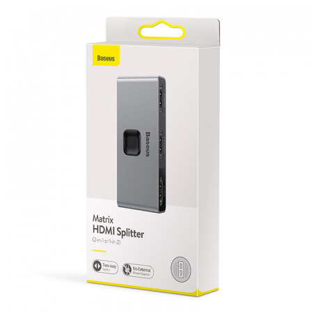 Адаптер Baseus Matrix HDMI Splitter (CAHUB-BC0G) Серый