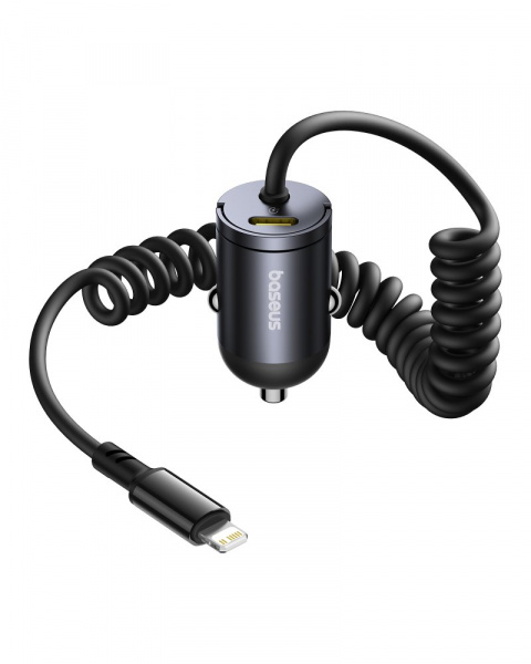 Автомобильное зарядное устройство Baseus Tiny Star Mini Car Charger Type-C + Lightning 30W (C00035001121-01) Чёрное Автомобильное зарядное устройство Baseus Tiny Star Mini Car Charger Type-C + Lightning 30W (C00035001121-01) Чёрное
