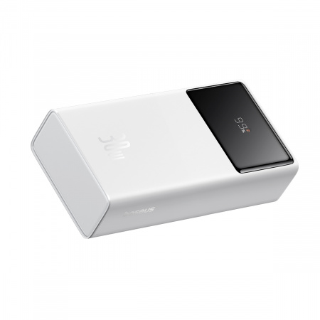 Внешний аккумулятор OS-Baseus Star-Lord Digital Display Fast Charging Power Bank 10000mAh 30W с кабелем USB - Type-C 3A 0.3m (P10022907213-00) Белый