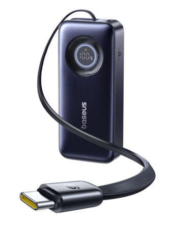 Внешний аккумулятор Baseus EnerCore CR11 Power Bank with Retractable Cable 20000mAh 67W Черный (E0027H00)