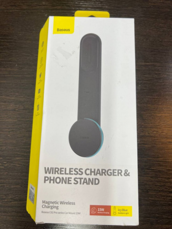 УЦЕНКА Автомобильное беспроводное магнитное зарядное устройство Baseus C02 Pro Series Magnetic Wireless Charging Car Mount (C40156000111-00) Черное витриный образец