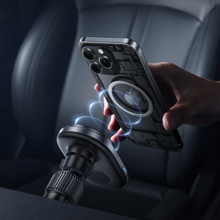 Автомобильное магнитное зарядное устройство Baseus PrimeTrip VC1 Pro Magnetic Wireless Charging Car Mount Qi2 Air Vent Version (C40169009123-00) Чёрное