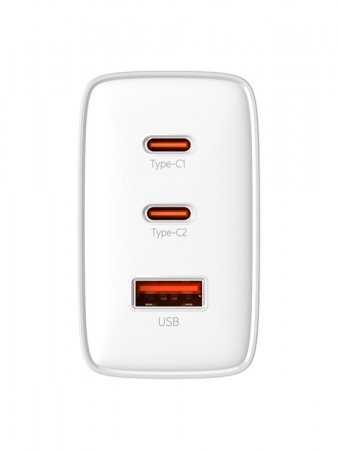Сетевое зарядное устройство OS-Baseus Cube Pro Fast Charger 2C+U 65W EU Белый (P10152301213-00)