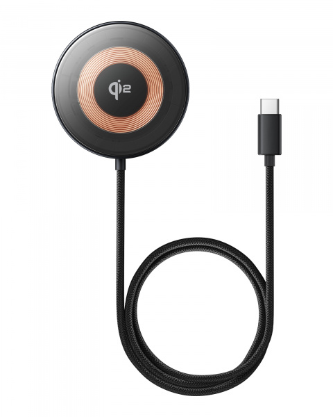 Беспроводное магнитное зарядное устройство Baseus Simple Mini4 Magnetic Wireless Charging Stand Qi2 15W Universal Explorer Edition (P10273300121-01) Чёрное