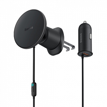Автомобильное беспроводное магнитное зарядное устройство Basues CW01  Magnetic Wireless Charging Car Mount 40W (Wireless Charging 15W and USB-A 25W) Claw Edition (C40141000111-01) Черное Автомобильное беспроводное магнитное зарядное устройство Basues CW01  Magnetic Wireless Charging Car Mount 40W (Wireless Charging 15W and USB-A 25W) Claw Edition (C40141000111-01) Черное