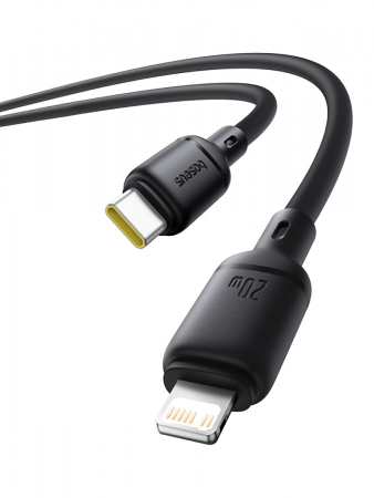 Кабель OS-Baseus Silky Series Fast Charging Cable Type-C - Lightning 20W 1м Чёрный (P10377700113-00) 
