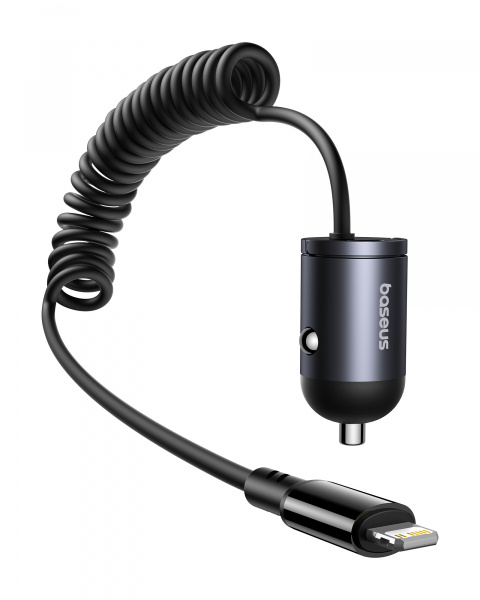 Автомобильное зарядное устройство Baseus Tiny Star Mini Car Charger Type-C + Lightning 30W (C00035001121-01) Чёрное Автомобильное зарядное устройство Baseus Tiny Star Mini Car Charger Type-C + Lightning 30W (C00035001121-01) Чёрное