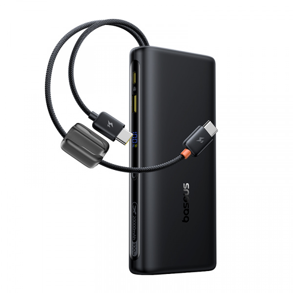 Повербанк Baseus EnerFill FC41 Digital Display Dual Built-in USB-C Cables 20000mAh 100W Чёрный (E0028N03)