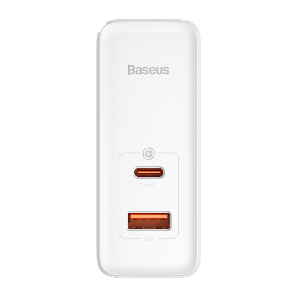 Сетевое зарядное устройство Baseus GaN5 Pro Fast Charger C+U 100W EU с кабелем Type-C - Type-C 100W(20V/5A) 1m Белый (CCGP090202)